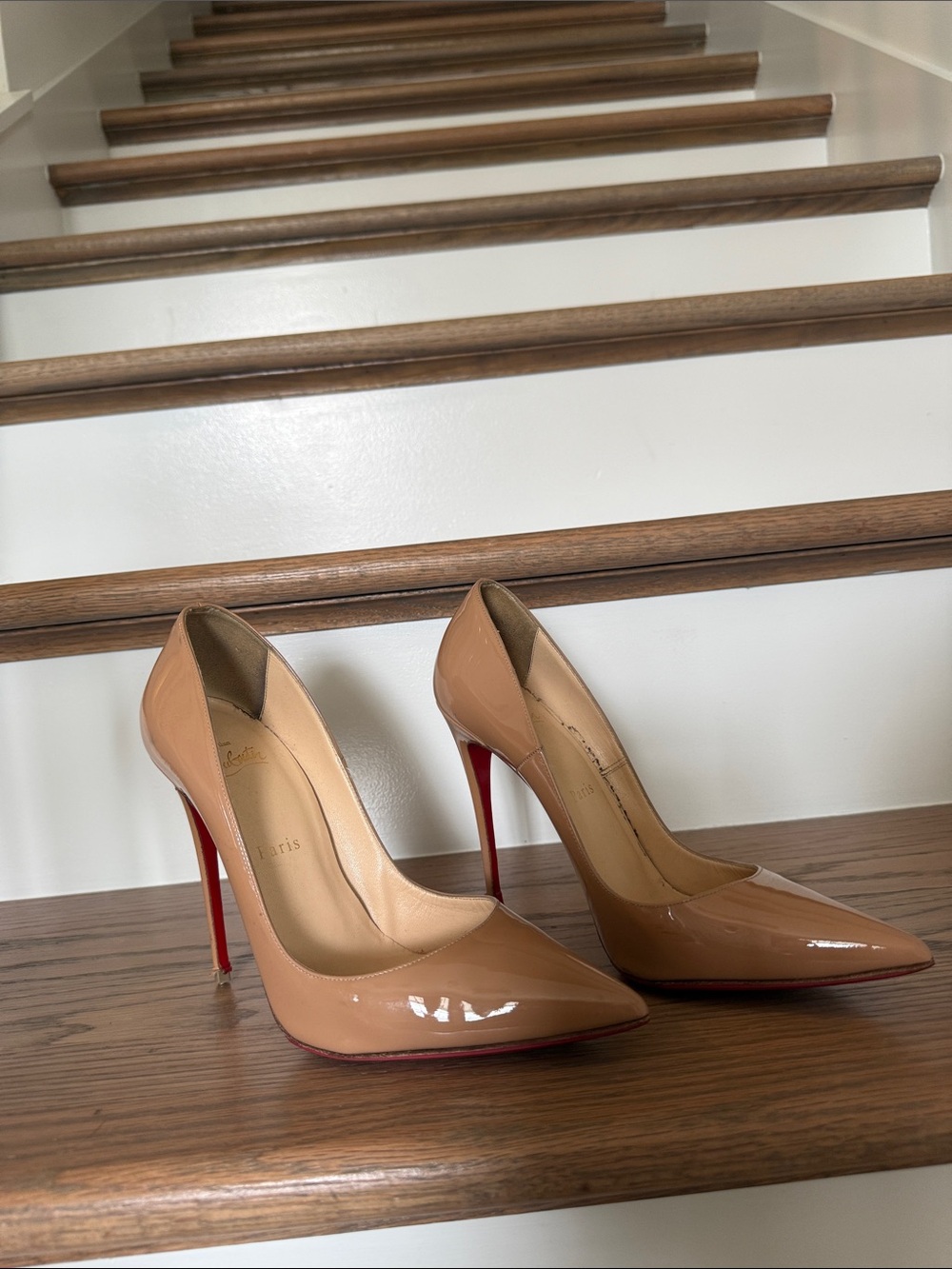 Christian Louboutin Nude Pumps with Red Soles